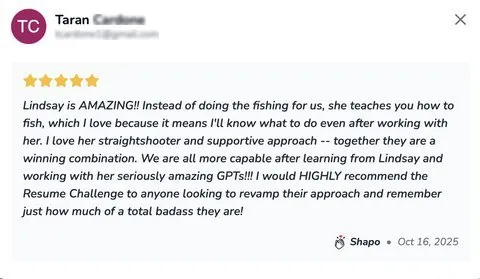 BEC x Lindsay is AMAZING!! Instead of doing the fishing for us, she teaches you how to - verified client result, Lindsay Mustain coaching