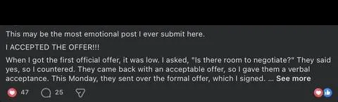 This may be the most emotional post ever submit here. ACCEPTED THE OFFER!!! When got the - verified client result, Lindsay Mustain coaching
