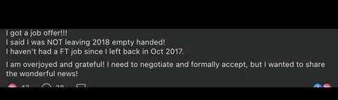 got a job offer!!! I said was NOT leaving 2018 empty handed! I haven't had a FT job since - verified client result, Lindsay Mustain coaching
