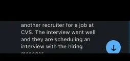 another recruiter for a job at CVS. The interview went well and they are scheduling an - verified client result, Lindsay Mustain coaching