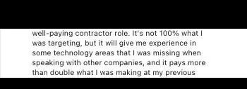 eee La well-paying contractor role. It's not 100 Cie maa ee PeRuCR tii teca i nology - verified client result, Lindsay Mustain coaching