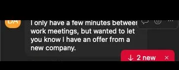 only have a few minutes betweer work meetings, but wanted to let you know have an offer - verified client result, Lindsay Mustain coaching