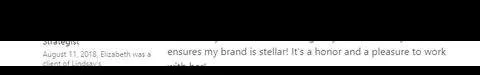 Verified client testimonial screenshot - Lindsay Mustain coaching result