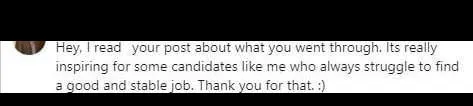 Verified client testimonial screenshot - Lindsay Mustain coaching result