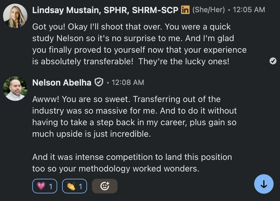 Nelson Abelha, the methodology changed everything - verified client result, Lindsay Mustain coaching